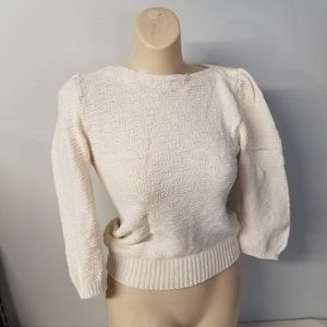Vintage Harold House puff sleeve boxy sweater knit top XXS